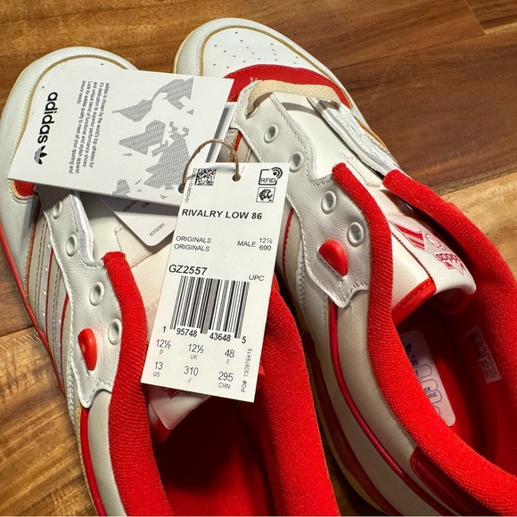 SOLD❗️- Adidas Rivalry Low 86 Core White/Team Power Red GZ2557 - Size 13 - Picture 12 of 16